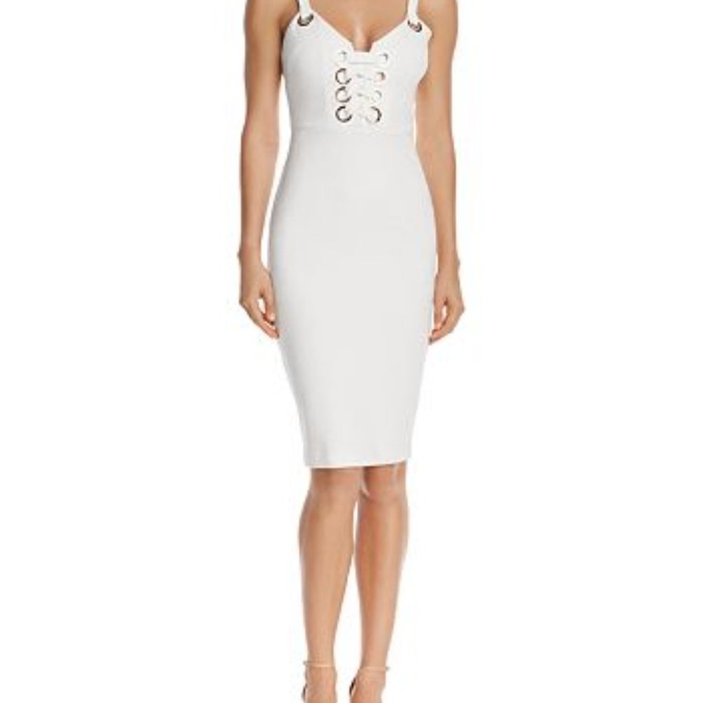 White Strappy Sundress with Tie Front and Bows
